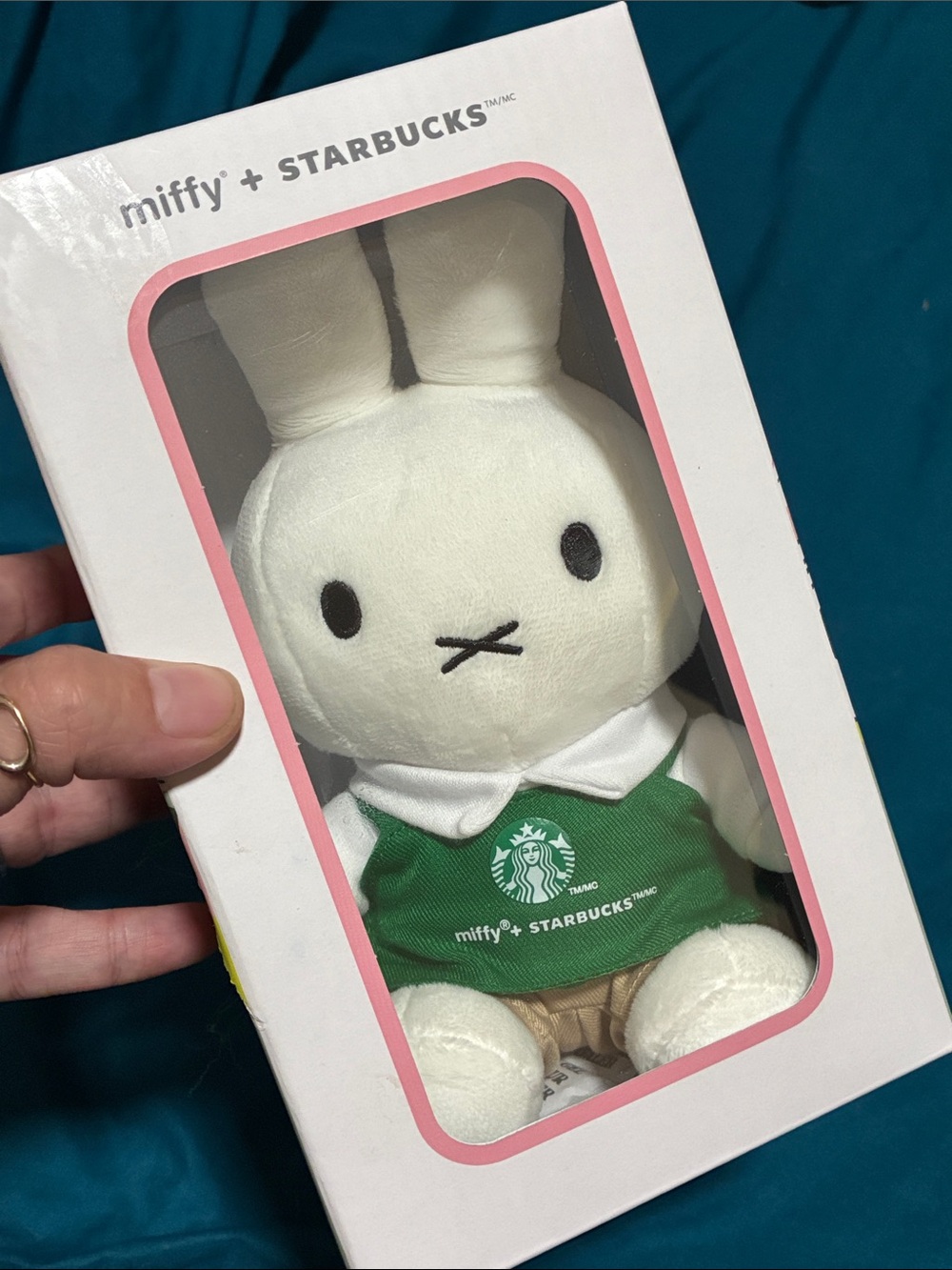 Starbucks x miffy White Plush Bunny with Green Apron - Picture 8 of 8